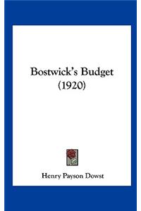Bostwick's Budget (1920)