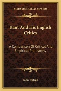 Kant And His English Critics