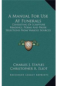A Manual for Use at Funerals