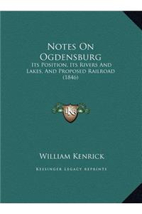Notes On Ogdensburg