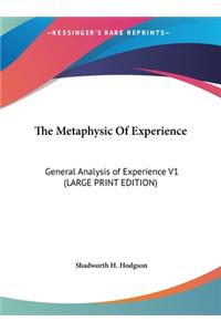 The Metaphysic of Experience