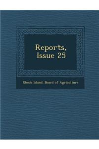 Reports, Issue 25