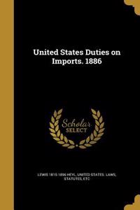 United States Duties on Imports. 1886