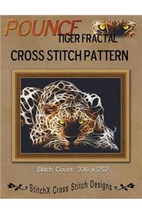 Pounce Tiger Fractal Cross Stitch Pattern