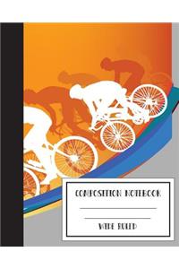 Composition Notebook Wide ruled Bike Cycling Sports 8