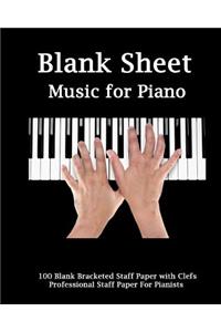 Blank Sheet Music For Piano - Hands Cover