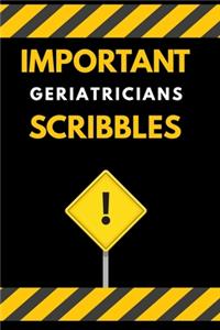 Important Geriatricians Scribbles Notebook / Journal 6x9 Ruled Lined 120 Pages