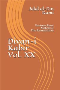 Divan-i Kabir, Volume XX
