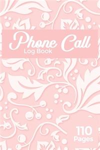 Phone Call Log Book