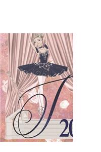 2020 Weekly Planner - Ballerina Princess Monogram Initial Letter 