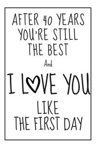 40 Year Anniversary Gift Notebook