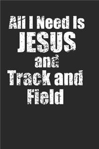 Track and Field Christian Notebook Funny Journal 120 Pages Lined