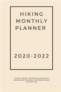 Hiking Monthly Planner 2020-2022