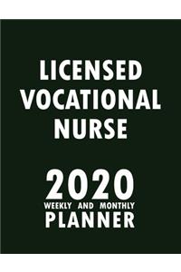 Licensed Vocational Nurse 2020 Weekly and Monthly Planner