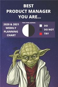 2020 & 2021 Two-Year Weekly Planner For Marketing Manager Job - Funny Yoda Quote Appointment Book Gift - Two Year Agenda Notebook