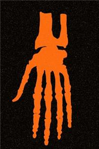 Orange Skeleton Hand Journal