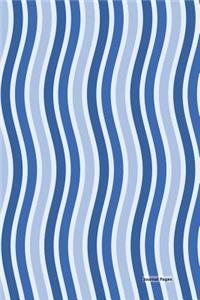 Journal Pages - Blue Curvy Stripes (Bullet Journal)