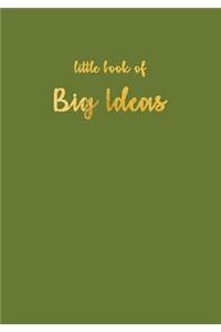 Little Book of Big Ideas, Sketchbook Olive Green, Sketchbook 200 Pages: Softcover Blank Journal, Diary, Chic and Stylish Notebook, Sketchbook, Personal Diary for School