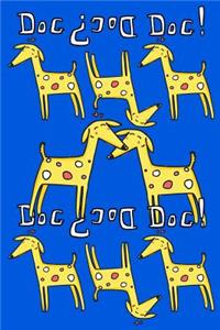 Journal Notebook For Dog Lovers, Yellow Dogs in a Row 2