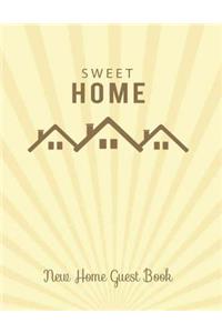 New Home Guest Book Sweet Home