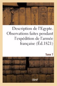 Description de l'Egypte. Tome 7