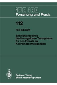 Entwicklung eines berührungslosen Tastsystems für den Einsatz an Koordinatenmeßgeräten