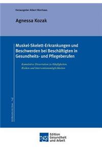 Muskel-Skelett-Erkrankungen und Beschwerden bei Beschäftigten in Gesundheits- und Pflegeberufen