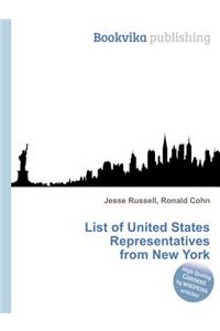 List of United States Representatives from New York