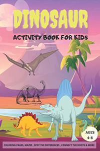 Dinosaur Activity Book for Kids