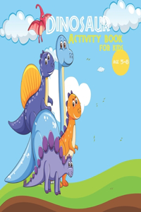 dinosaur activity book for kids age 3-8