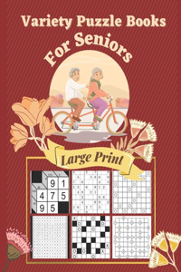 Variety Puzzle Books For Seniors Large Print