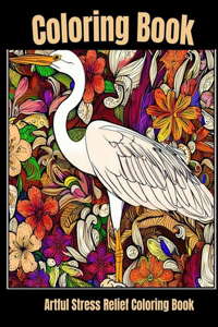 Artful stress relief coloring book