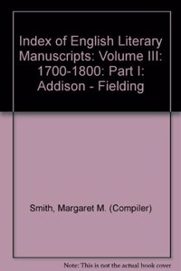 Index of English Literary Manuscripts