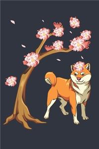 Shiba Inu Dog Japanese Cherry Blossom Sakura Flower Festival