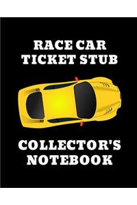 Race Car Ticket Stub Collector's Notebook