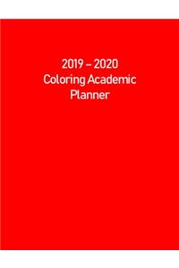 2019 - 2020 Coloring Academic Planner