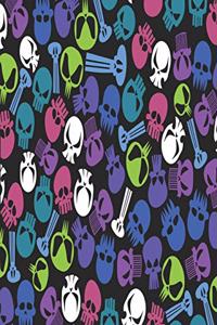 Colorful skull notebook purple