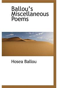 Ballous Miscellaneous Poems