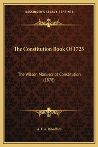 Constitution Book Of 1723
