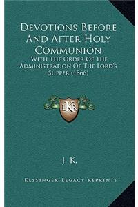 Devotions Before And After Holy Communion