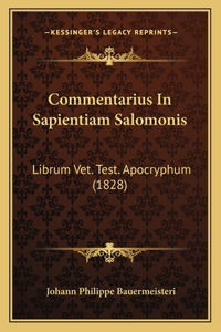 Commentarius In Sapientiam Salomonis