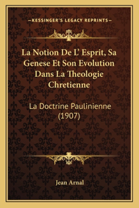 La Notion De L' Esprit, Sa Genese Et Son Evolution Dans La Theologie Chretienne