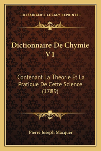 Dictionnaire De Chymie V1
