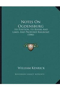 Notes On Ogdensburg