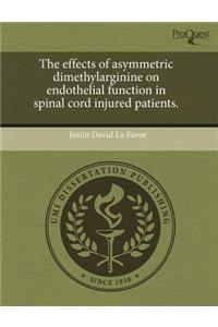 The Effects of Asymmetric Dimethylarginine on Endothelial Function in Spinal Cord Injured Patients