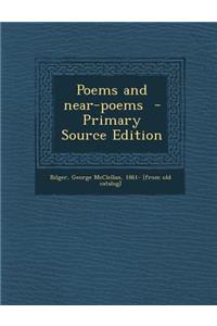 Poems and Near-Poems
