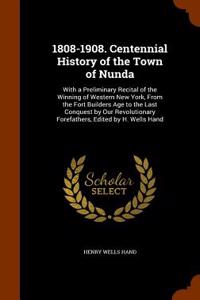 1808-1908. Centennial History of the Town of Nunda
