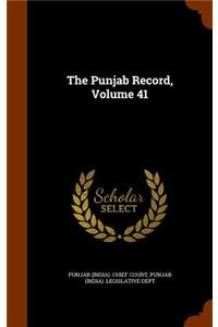 The Punjab Record, Volume 41