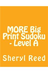 MORE Big Print Sudoku - Level A
