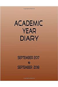 Academic Year Diary - Week on Two Pages - Brown
